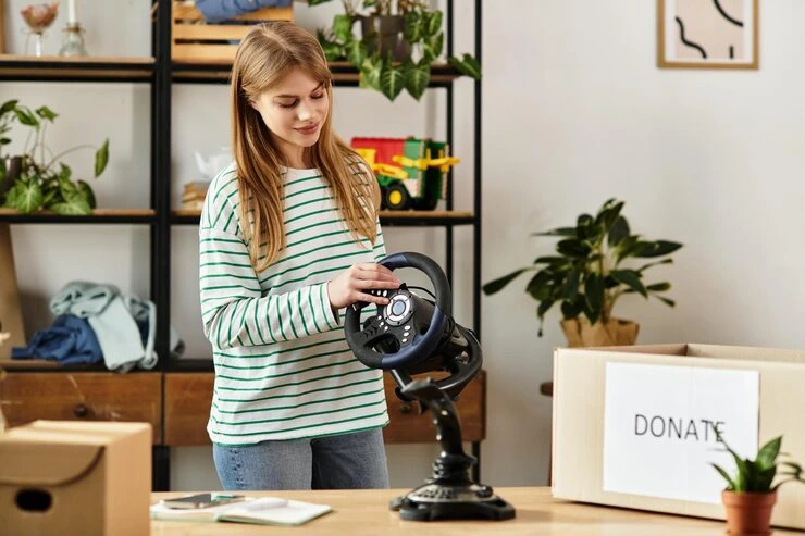 Sorting and preparing office items for a move
