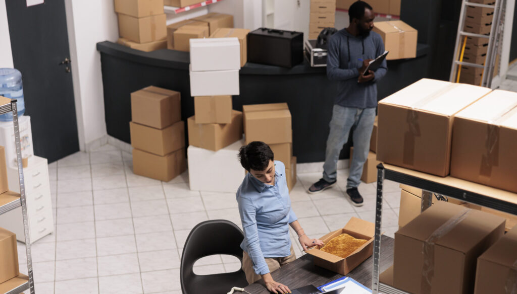 Two-people-working-in-office-boxes-background